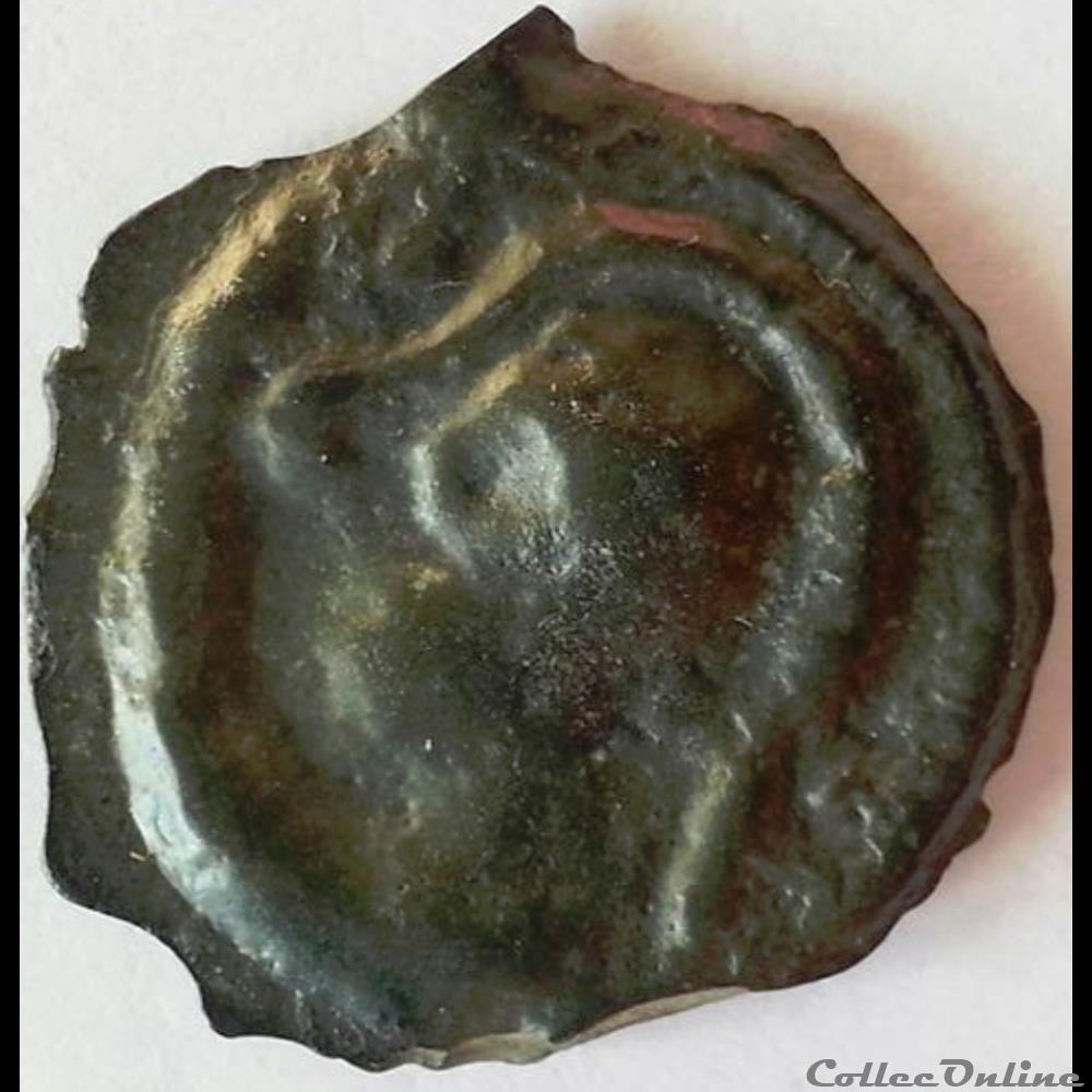 monnaie antique gauloise serie 559 dt 150 potin a la tete casquee et a la rosace