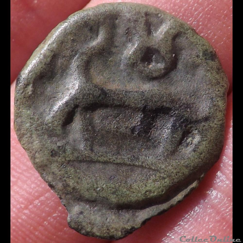 monnaie antique gauloise potin au mannequin imite des eduens