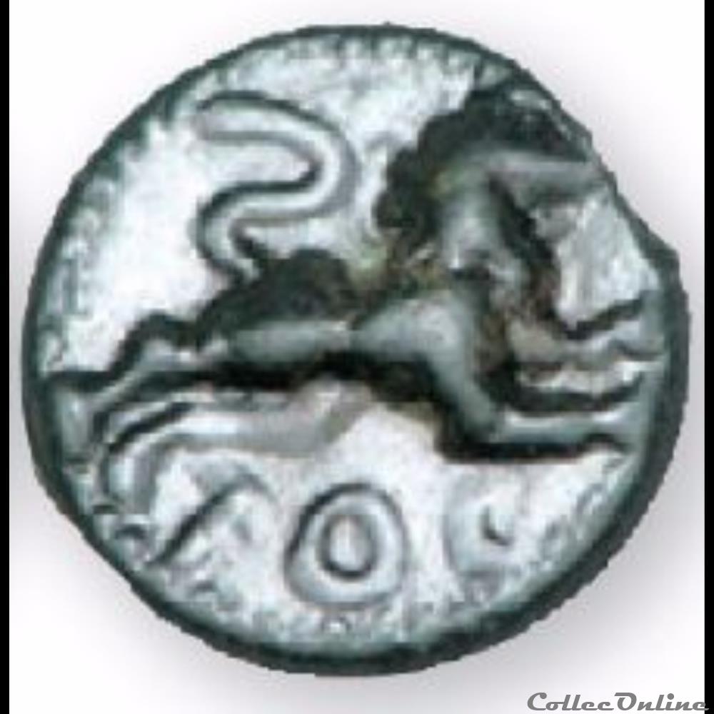 Série 953 DT 3255 Potin TOG au lion monnaie antique gauloise serie 953 dt 3255 potin tog au lion