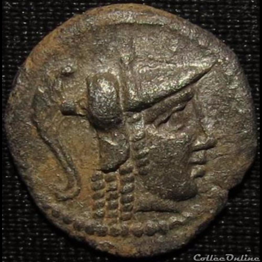 DT série 377 minimi à la tête de Pallas monnaie antique gauloise dt serie 377 minimi a la tete de pallas