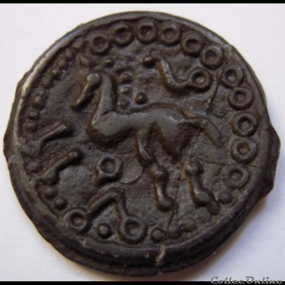 Série 35 DT 215 potin dit au grand profil /cheval monnaie antique gauloise serie 35 dt 215 potin dit au grand profil cheval