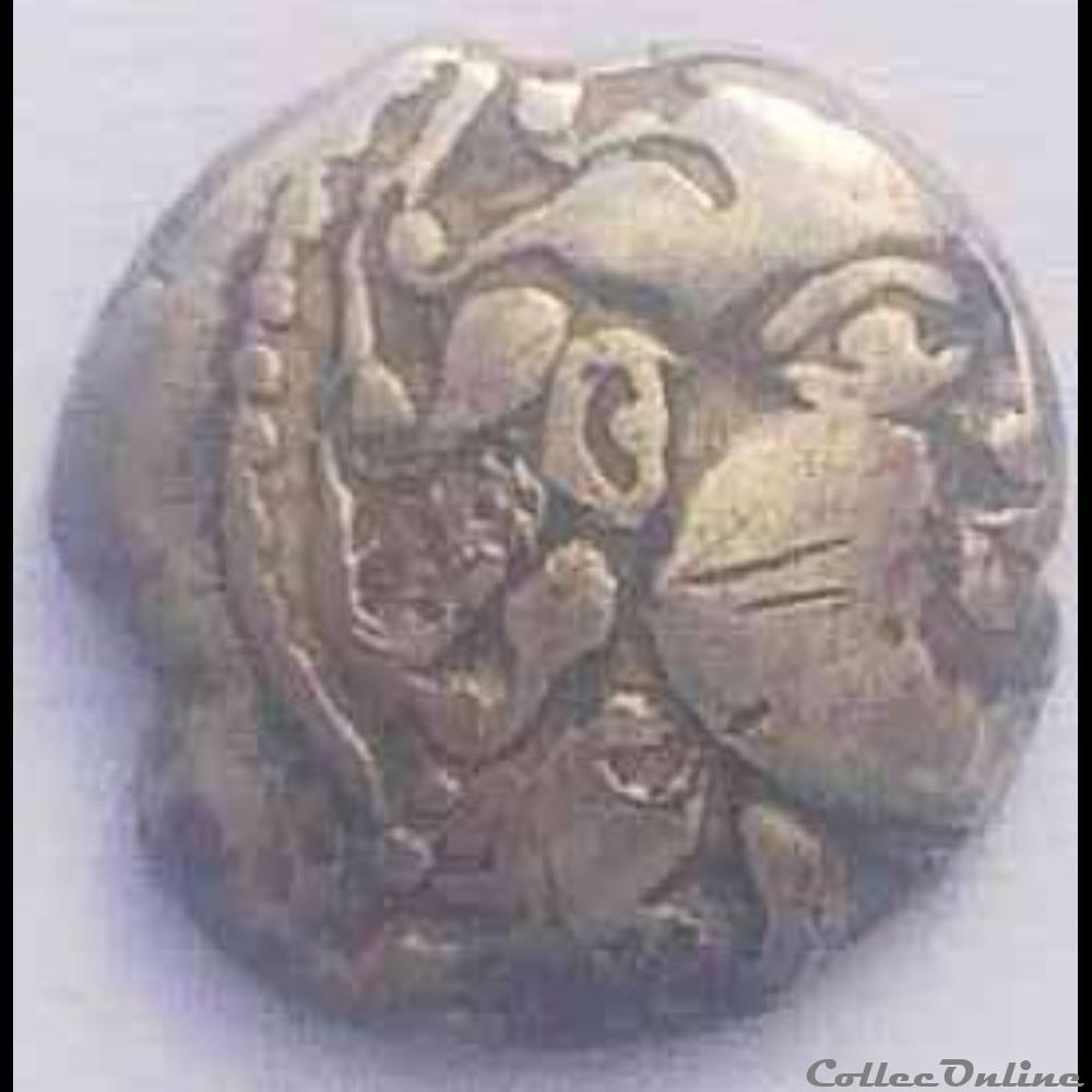 Série 875 DT 3177 1/4 de statère type de Chenoves à la lyres monnaie antique gauloise serie 875 dt 3177 1 4 de statere type de chenoves a la lyres