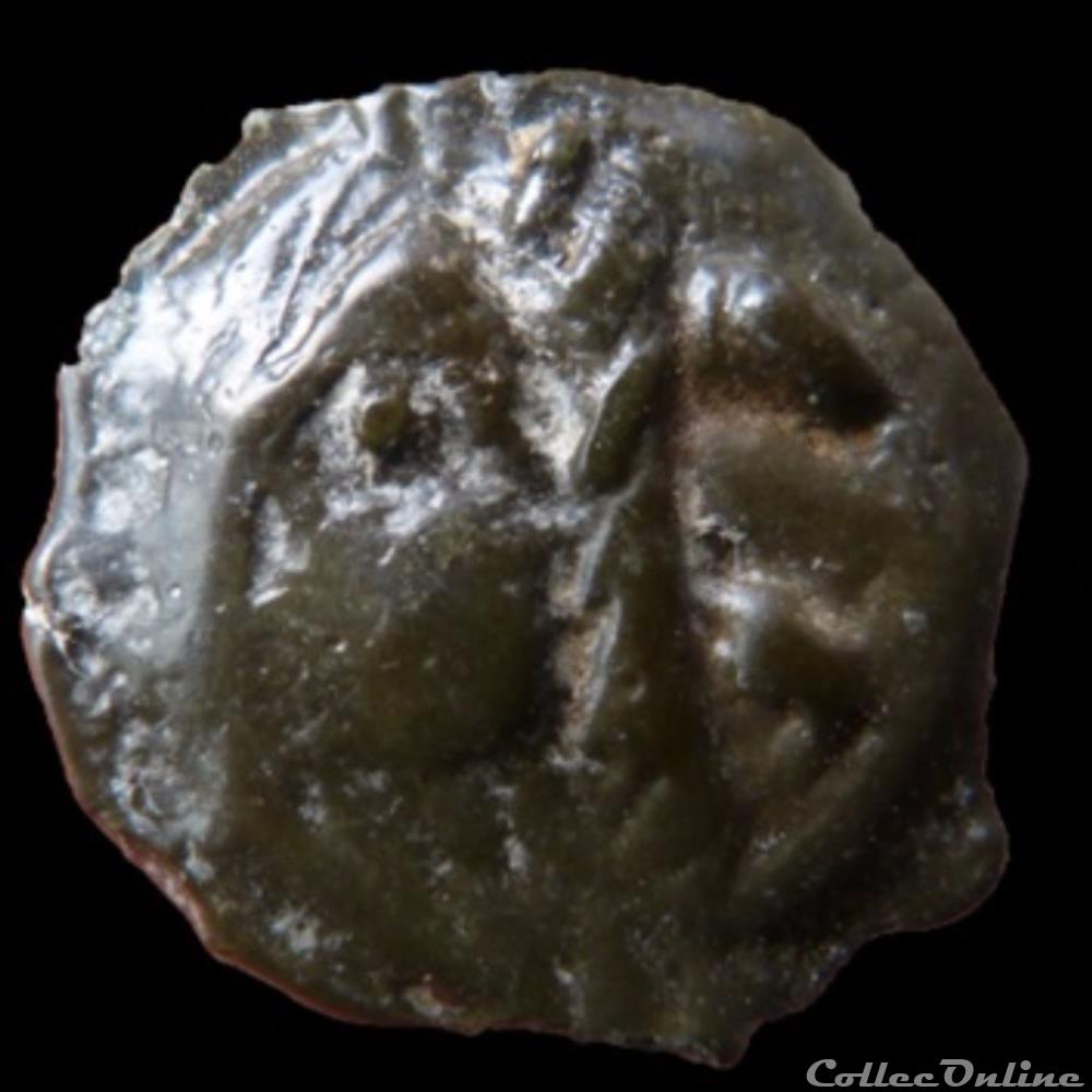 Série 38 ( classe I g ) potin à la tête d'indien monnaie antique gauloise serie 38 classe i g potin a la tete indien