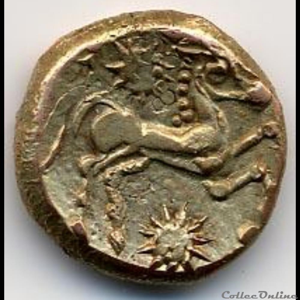 Série 42 A statère à l' œil et à l'astre monnaie antique gauloise serie 42 a statere a il et a astre
