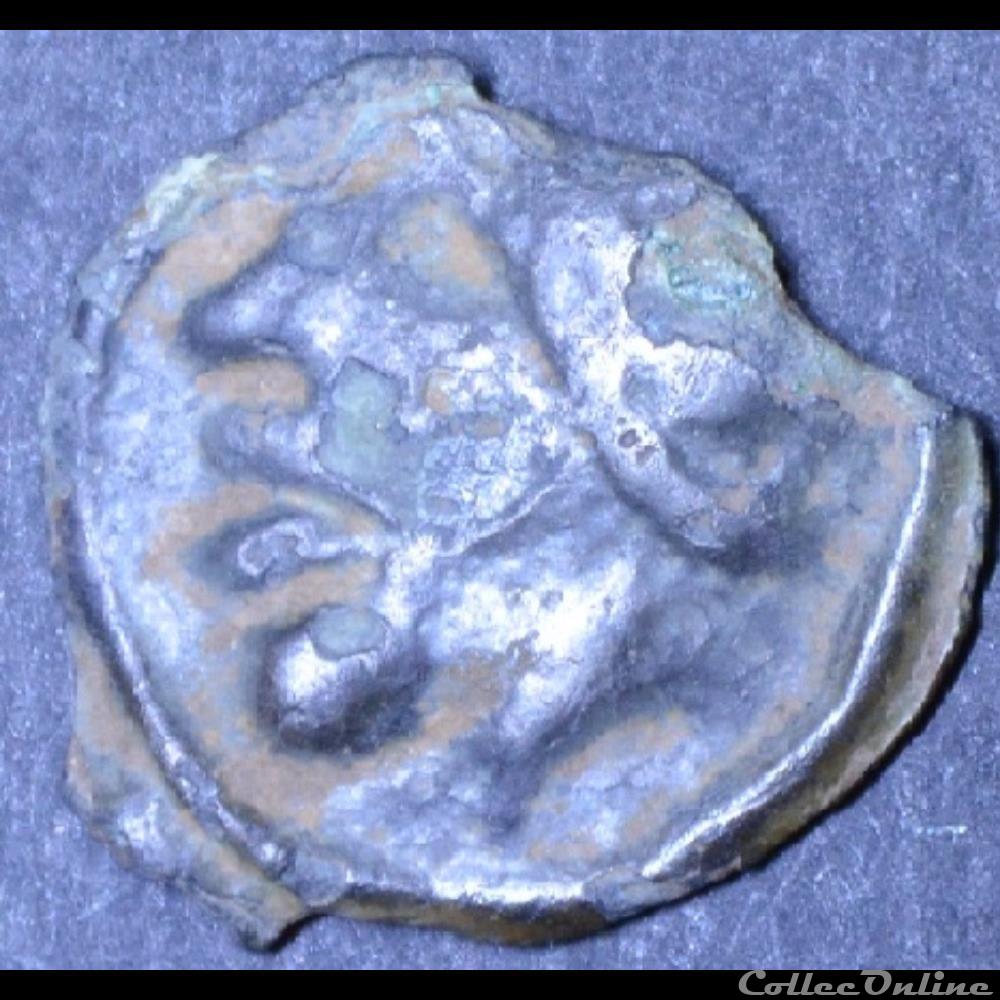 monnaie antique gauloise serie 625 dt 2675 potin au corbeau