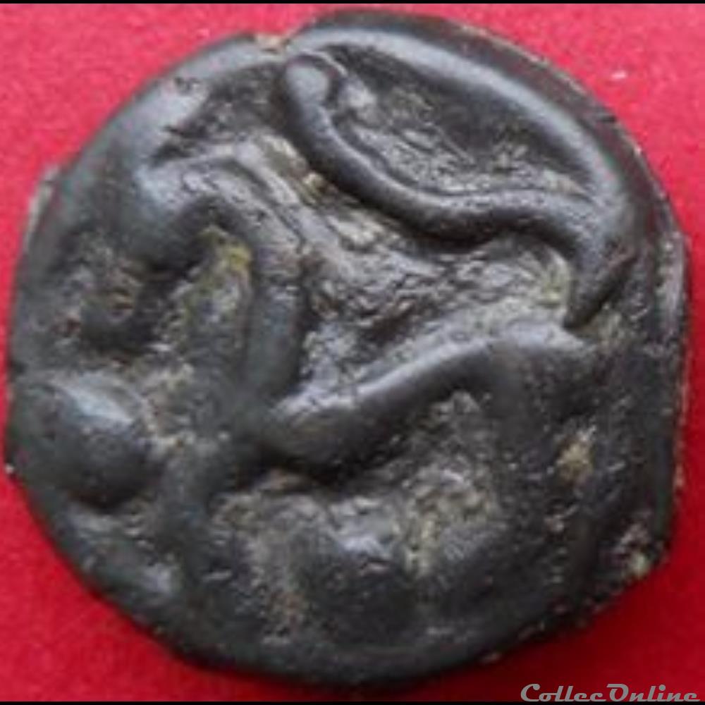 Série 559 DT 2640 Potin à la tête d'indien monnaie antique gauloise serie 559 dt 2640 potin a la tete indien
