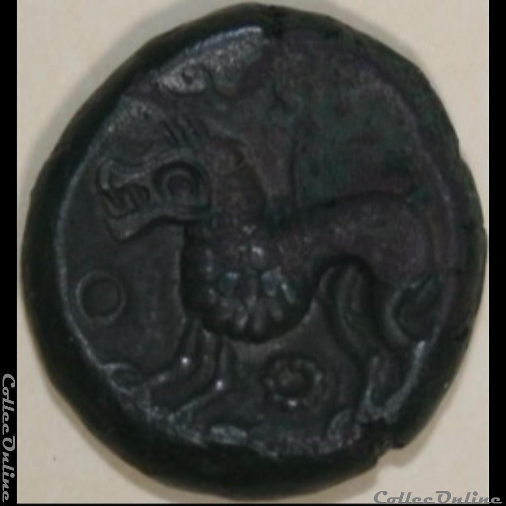 monnaie antique gauloise serie 71 dt 596 bronze atisios remos