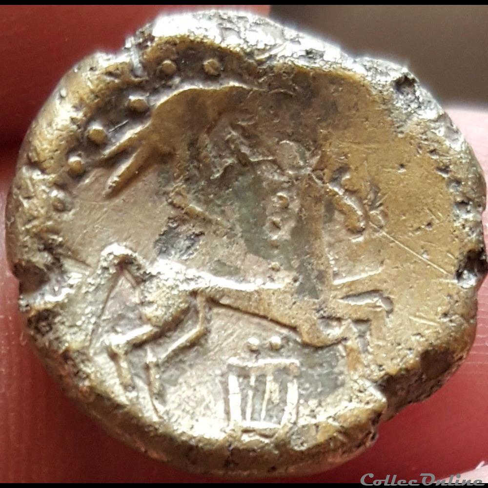 Série 875 DT 3174 Statère à la lyre type de Chenove monnaie antique gauloise serie 875 dt 3174 statere a la lyre type de chenove