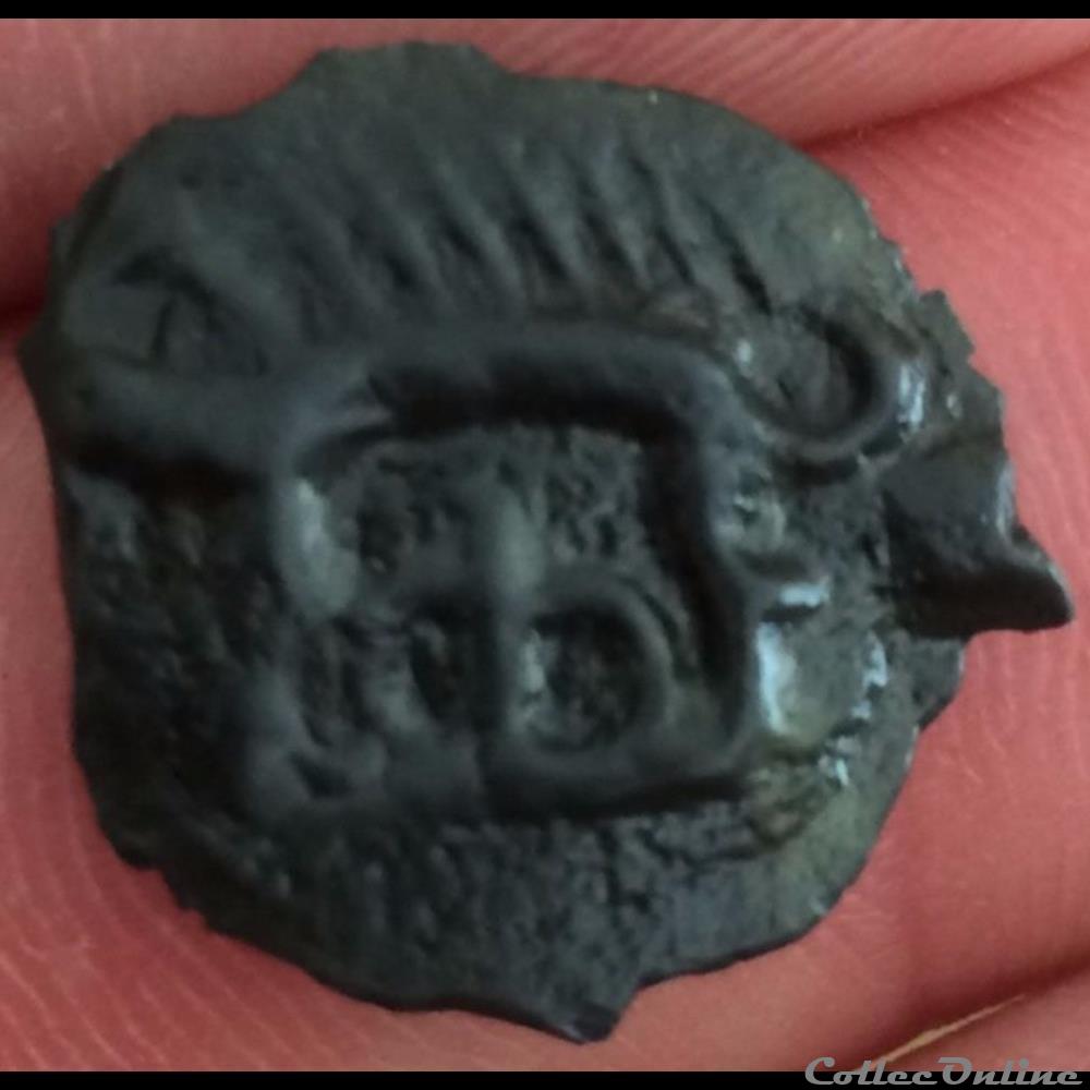 Série 38 ( classe Io ) Potin à la tête d'indien monnaie antique gauloise serie 38 classe io potin a la tete indien