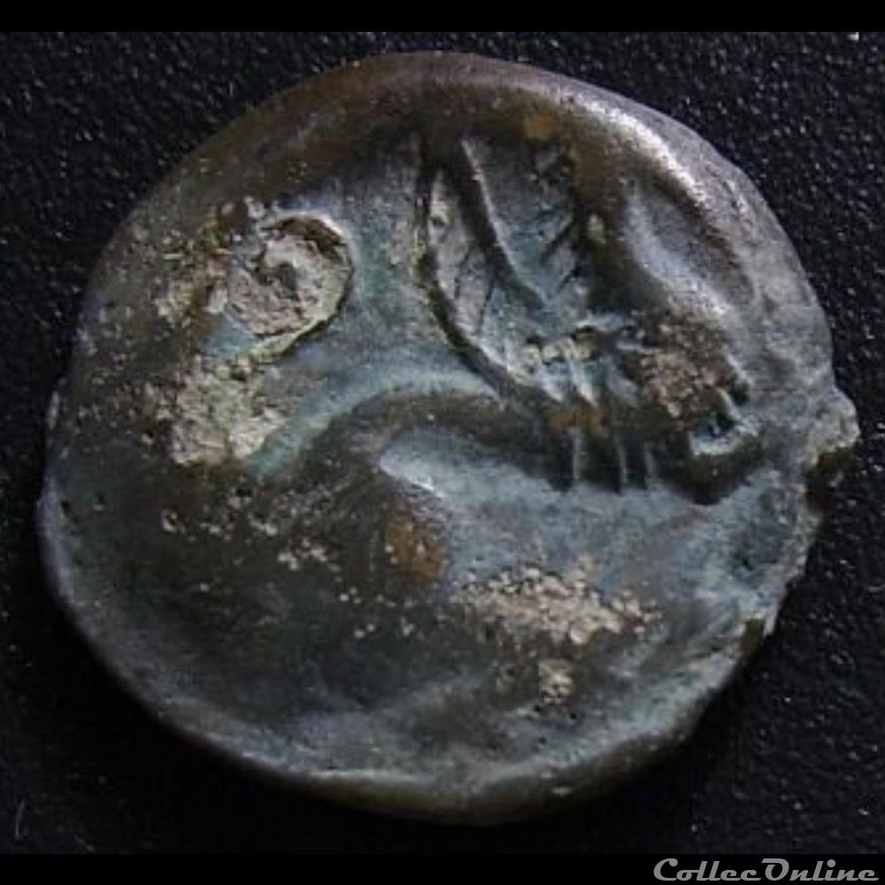 Série 1118 DT 3491 bronze au loup monnaie antique gauloise serie 1118 dt 3491 bronze au loup