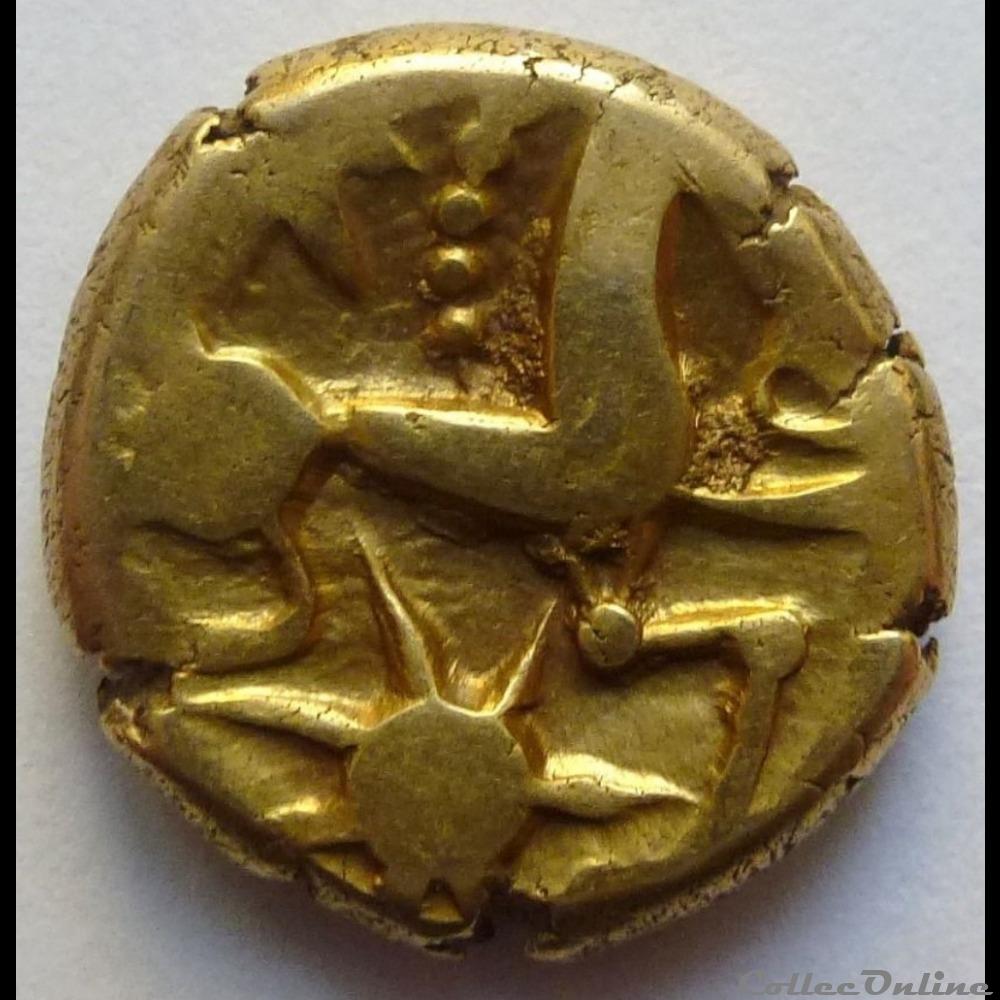 Série 42 A statère à l' œil et à l'astre monnaie antique gauloise serie 42 a statere a il et a astre
