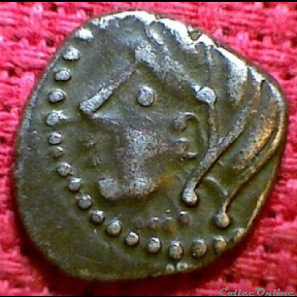 Série 1091 DT 3436 Quinaire au glaive / fleur ? monnaie antique gauloise serie 1091 dt 3436 quinaire au glaive fleur
