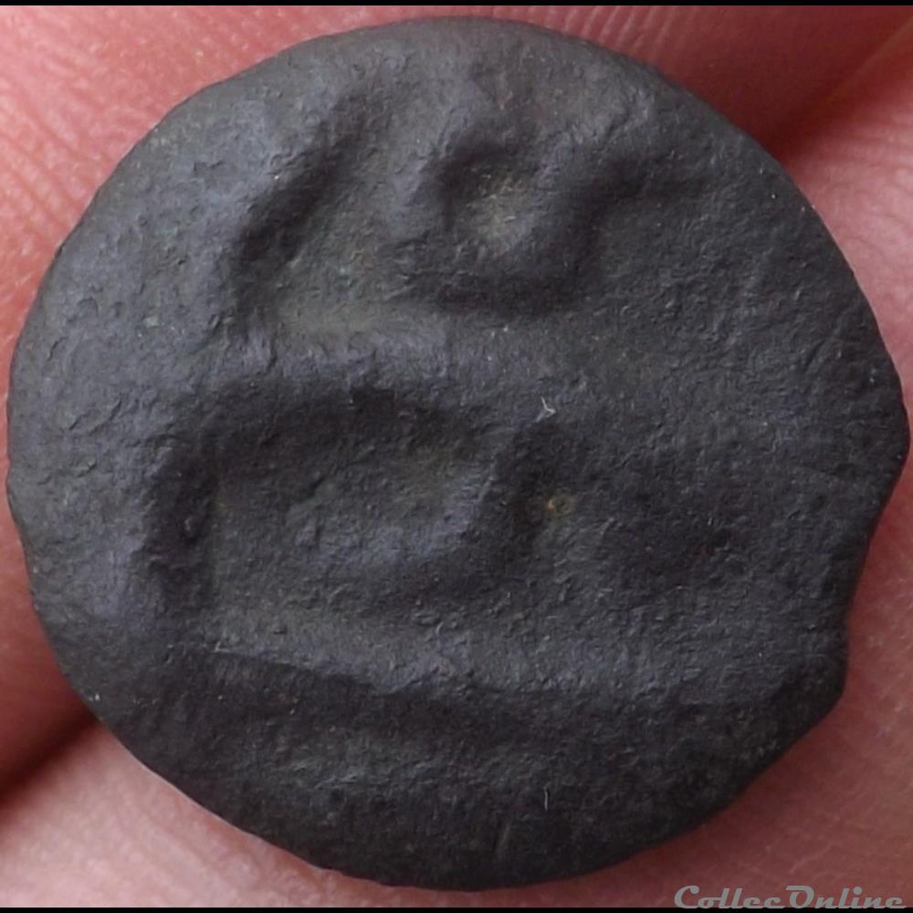 monnaie antique gauloise potin au mannequin imite des eduens