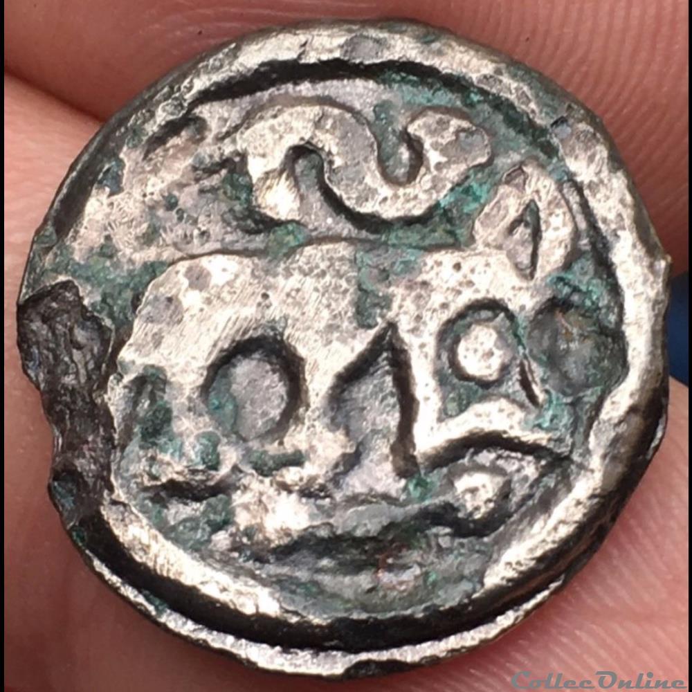 Série 24 DT 155 potin au guerrier courant monnaie antique gauloise serie 24 dt 155 potin au guerrier courant