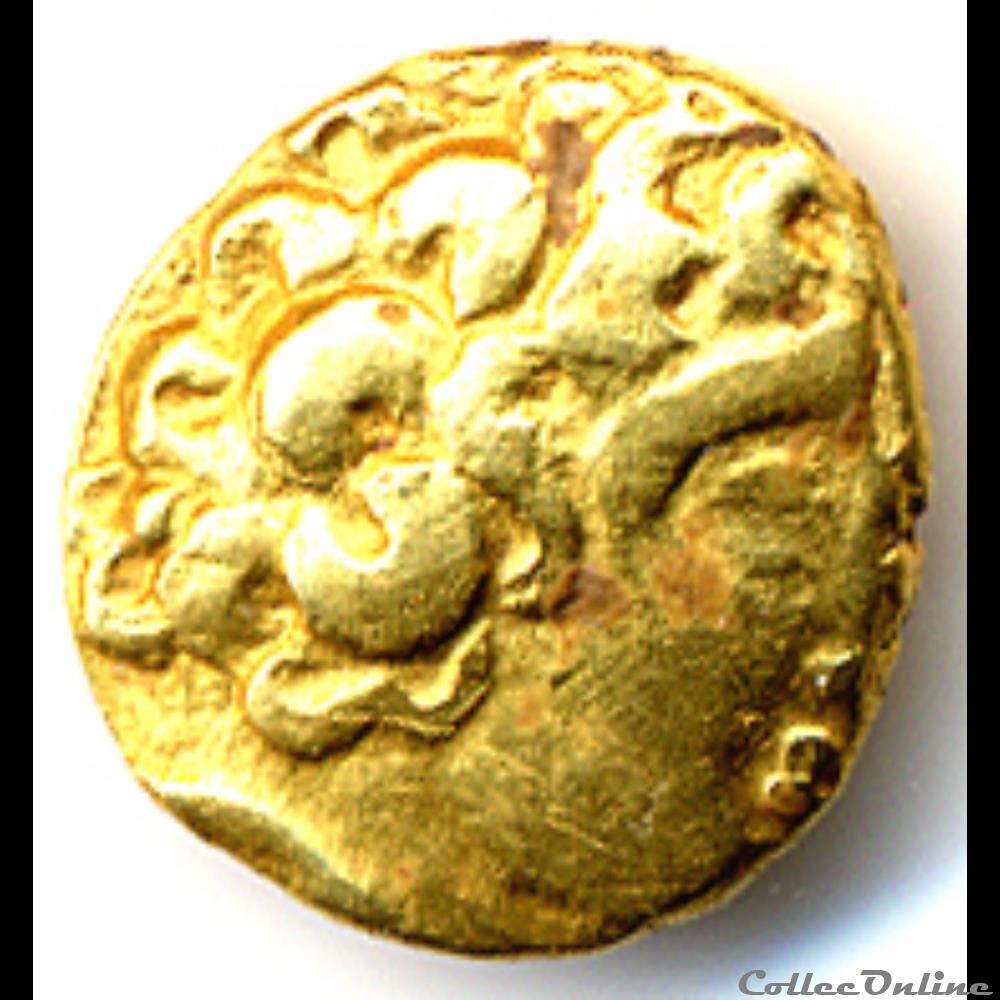 DT série 10 Quart de statère au pégase monnaie antique gauloise dt serie 10 quart de statere au pegase