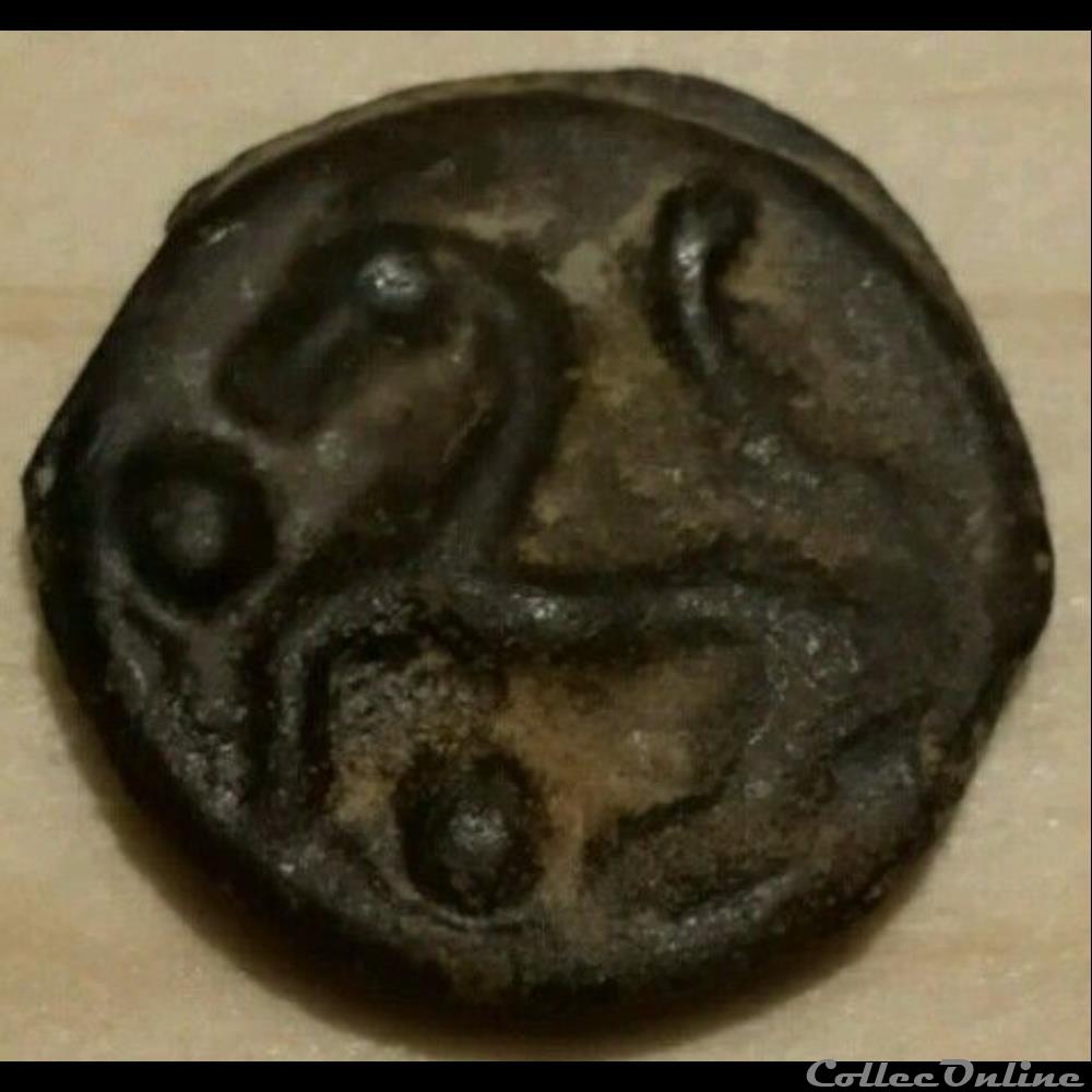 Série 559 DT 2640 Potin à la tête d'indien monnaie antique gauloise serie 559 dt 2640 potin a la tete indien