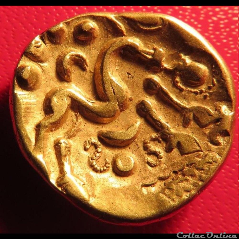 série 40 statère uniface au cheval et au S monnaie antique gauloise serie 40 statere uniface au cheval et au s