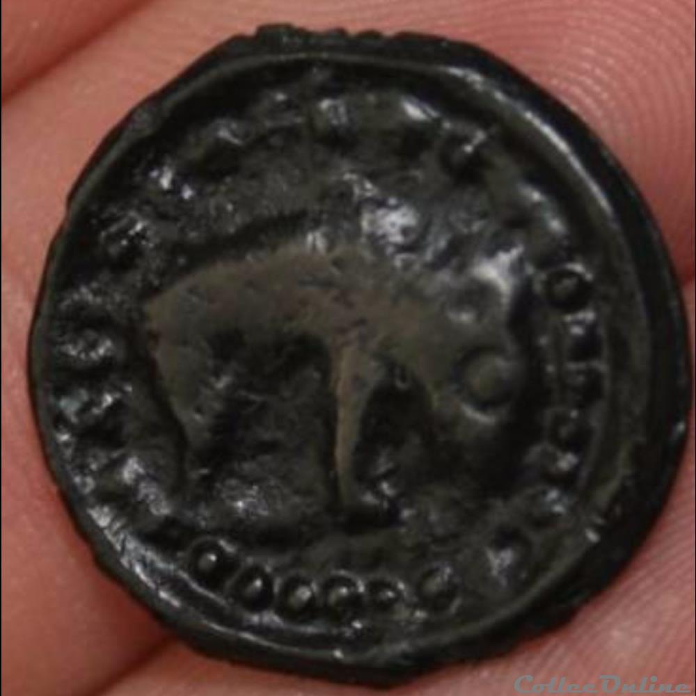 Série 36 DT 221 Potin au bucrane monnaie antique gauloise serie 36 dt 221 potin au bucrane