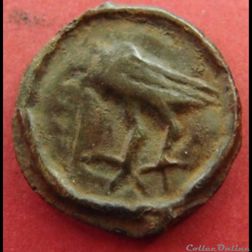 Série 625 DT 2675 Potin au corbeau monnaie antique gauloise serie 625 dt 2675 potin au corbeau