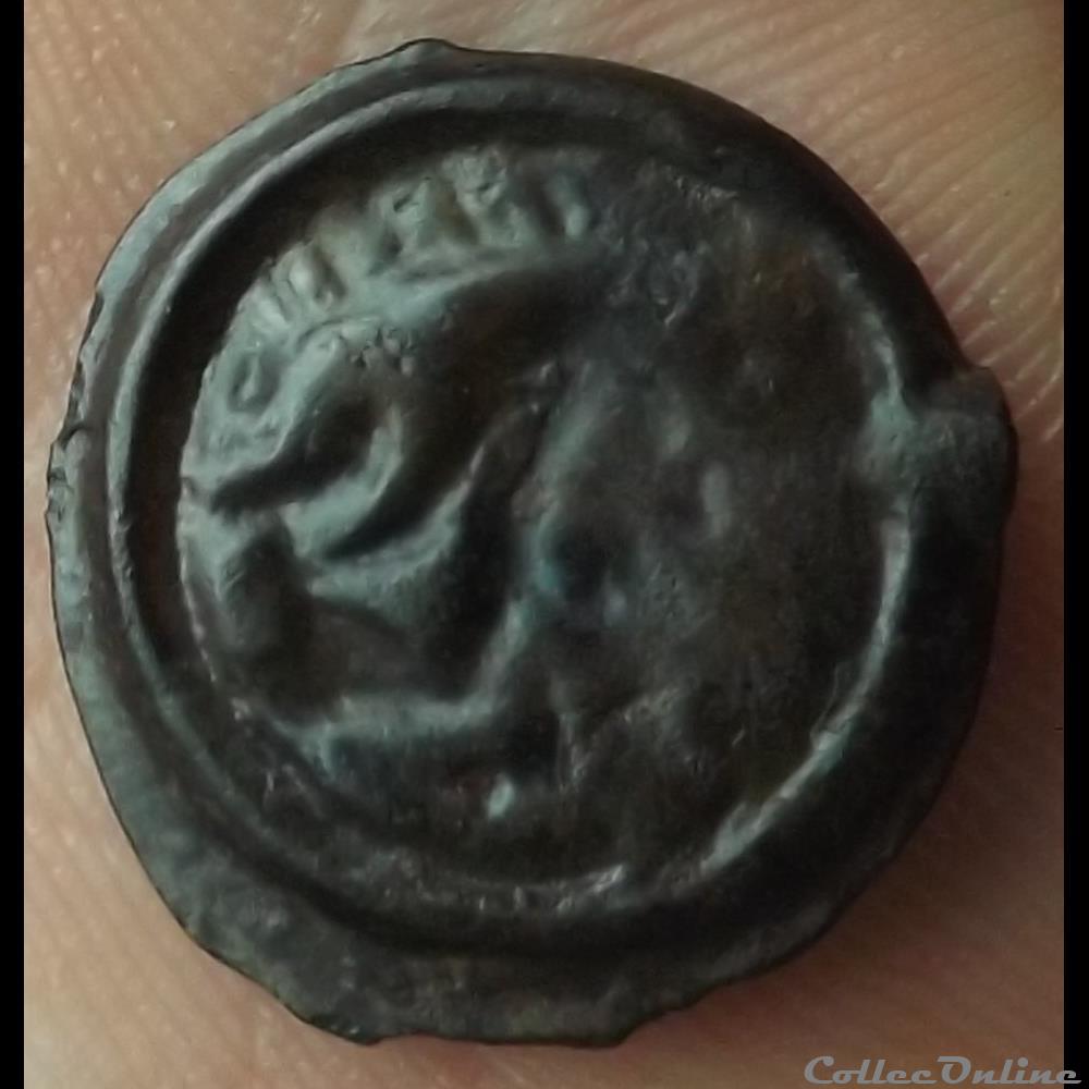 monnaie antique gauloise serie 968 dt 3262 var potin oyindia degenere a la tete janiforme ou tete beche