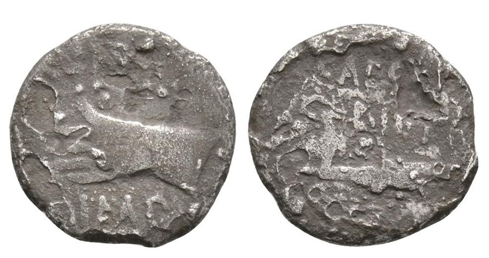 Scarpus Denarius Contemporary Copy - 27 BC coins ancient to romans imperial and republican scarpus denarius contemporary copy 27 bc