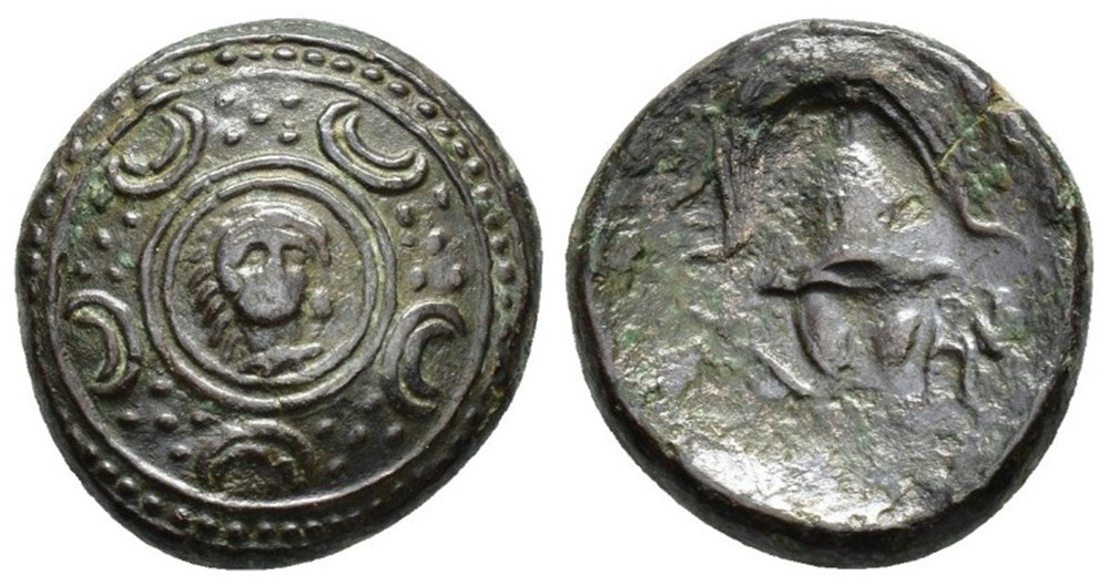Macedonian Kingdom. Anonymous issues. Ca. 323-310 B.C. AE half unit coins ancient to greek macedonian kingdom anonymous issues ca 323 310 b c ae half unit