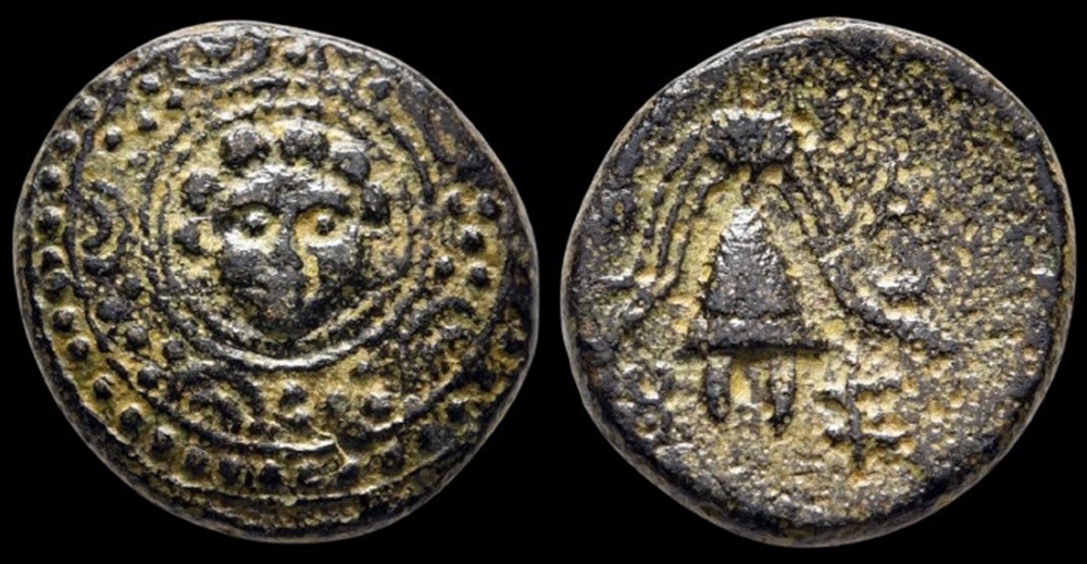 Antigonos I Monophthalmos king, 306/5-301 BC. Æ Unit (15mm, 3.75 g, 12h). Salamis mint. coins ancient to greek antigonos i monophthalmos king 306 5 301 bc unit 15mm 3 75 g 12h salamis mint