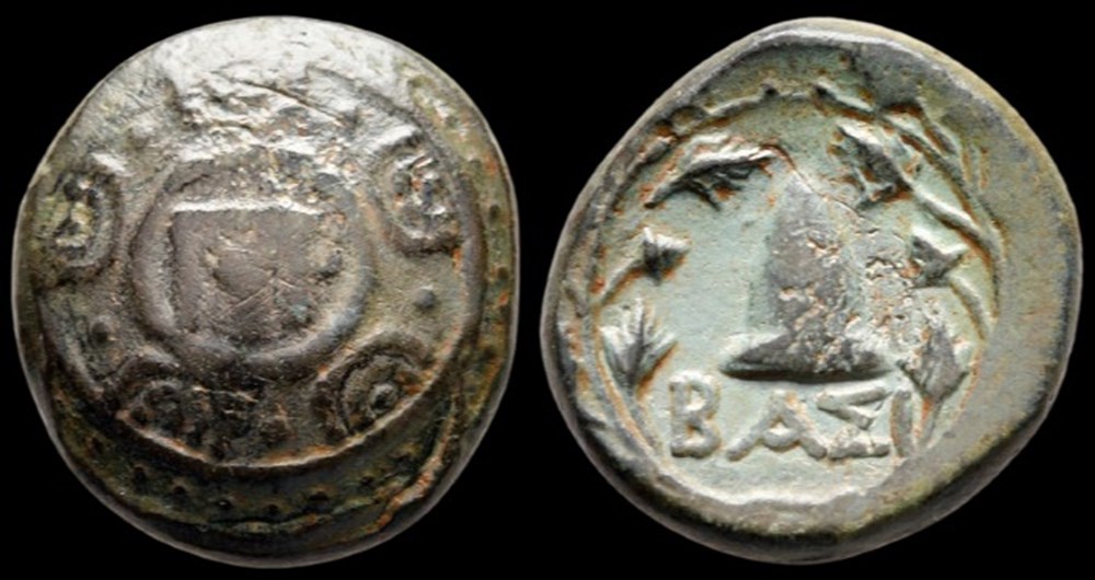 Pyrrhos (of Epiros). 287-285 BC and 274-273 BC. coins ancient to greek pyrrhos of epiros 287 285 bc and 274 273 bc