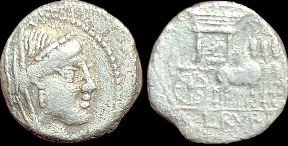 L. Rubrius Dossenus Denarius 87, AR 3.83 g. coins ancient to romans imperial and republican l rubrius dossenus denarius 87 ar 3 83 g