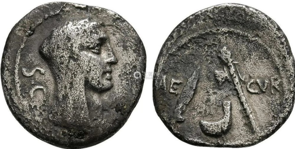 P Sulpicius Galba - Emblems Denarius. 69 BC. Rome mint. coins ancient to romans imperial and republican p sulpicius galba emblems denarius 69 bc rome mint