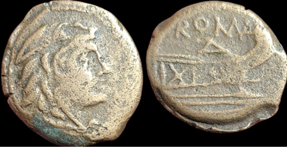 Anonymous issue Quadrans 91 BCE, Æ coins ancient to romans imperial and republican anonymous issue quadrans 91 bce