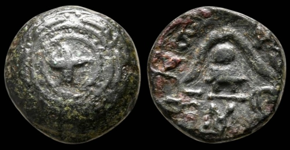 Alexander III the Great 336-323 B.C. AE half-unit (16 mm, 4.44 g, 10 h). Uncertain Macedonian mint, coins ancient to greek alexander iii the great 336 323 b c ae half unit 16 mm 4 44 g 10 h uncertain macedonian mint