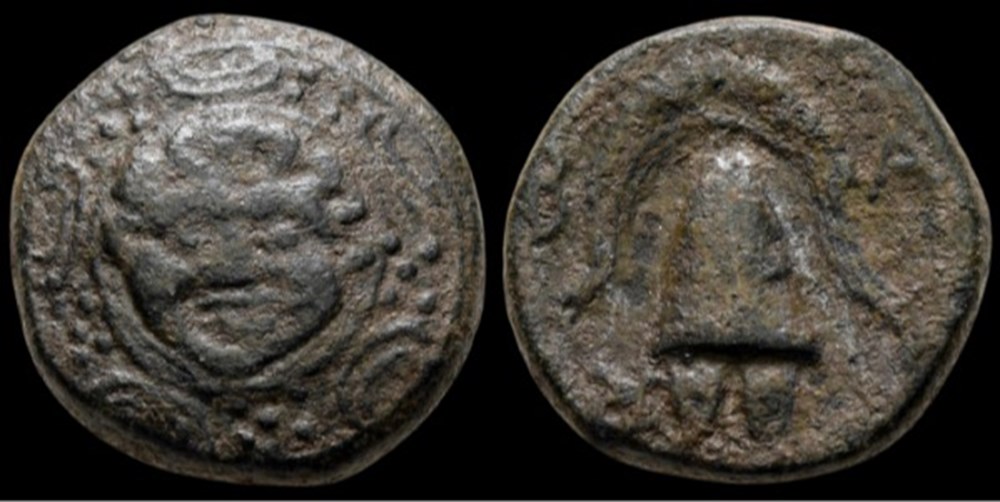 coins ancient to greek eumenes antigonus monopthlamus sardes 323 317 bc 1 2 unit ae 17mm 4 66g