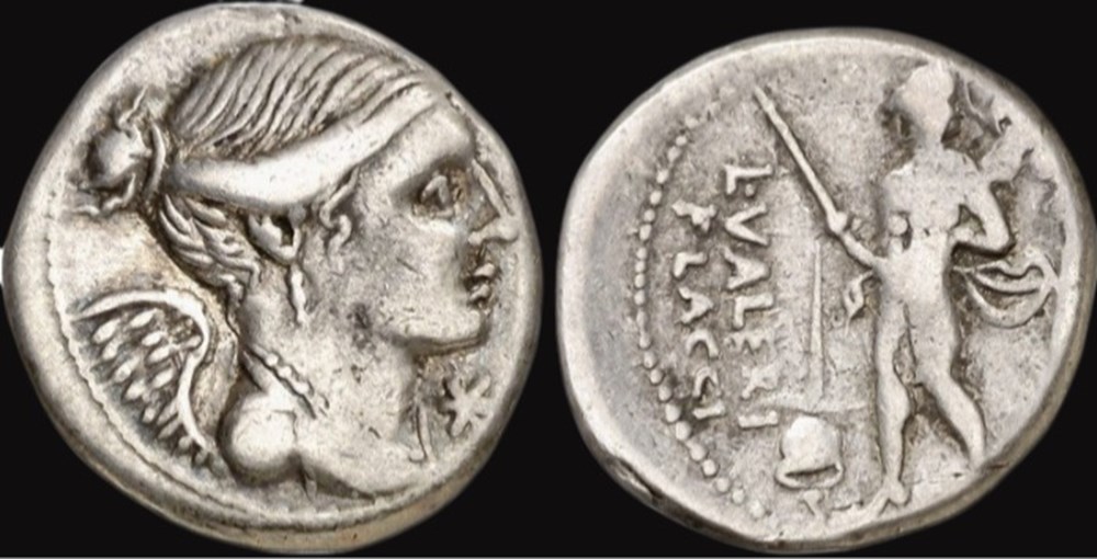 coins ancient to romans imperial and republican l valerius flacci denarius 108 or 107