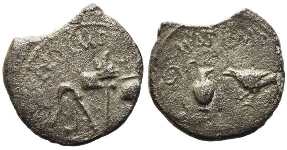 Mark Antony and Lepidus, military mint in Transalpine Gaul, May-Summer 43 BC. AR Quinarius (13mm, 1. coins ancient romans imperial republican mark antony and lepidus military mint in transalpine gaul may summer 43 bc ar quinarius 13mm 1