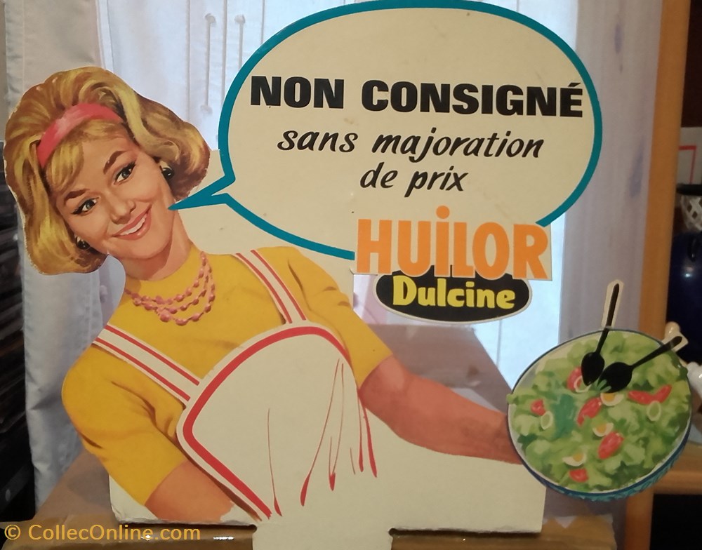 Huile HUILOR objets publicitaires publicite sur lieu de vente plv huile huilor