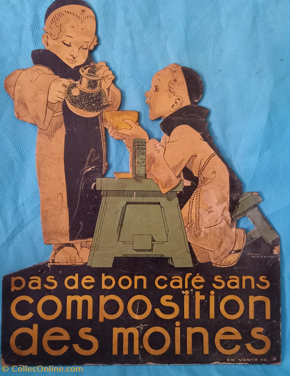 Café Composition des Moines objets publicitaires publicite sur le lieu vente plv cafe composition des moines