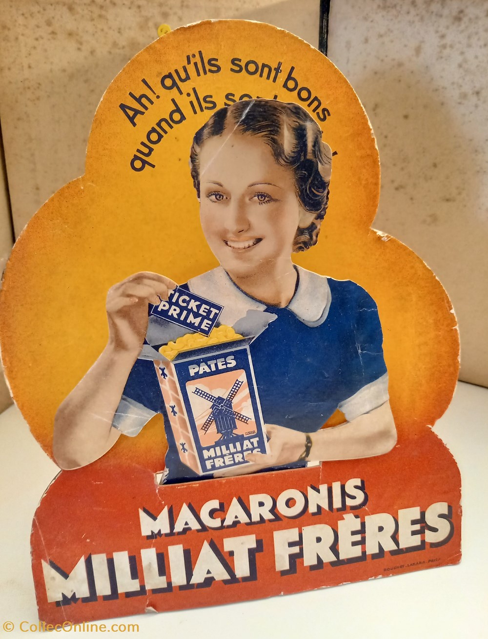 Pates MILLIAT FRERES objets publicitaires publicite sur le lieu de vente plv pates milliat freres