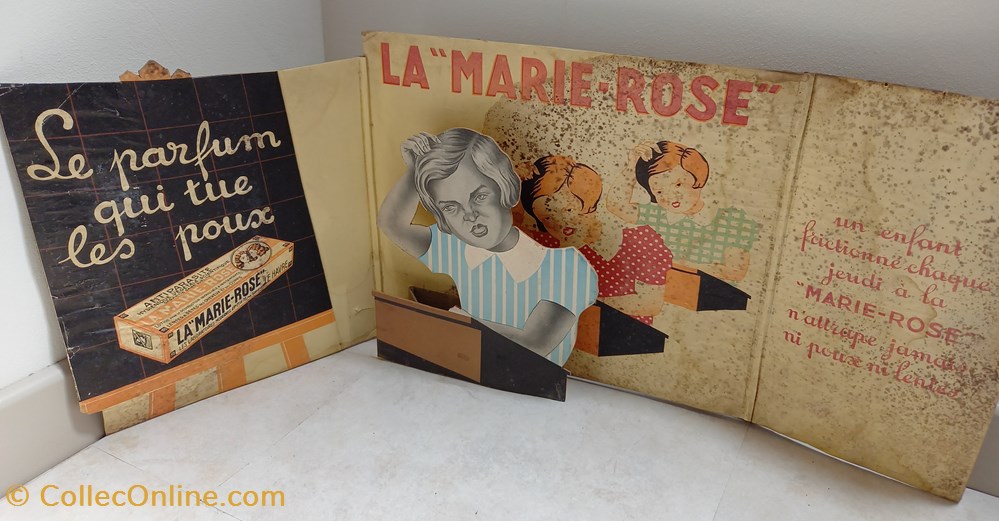 Anti poux LA MARIE-ROSE objets publicitaires publicite sur le lieu de vente plv anti poux la marie rose