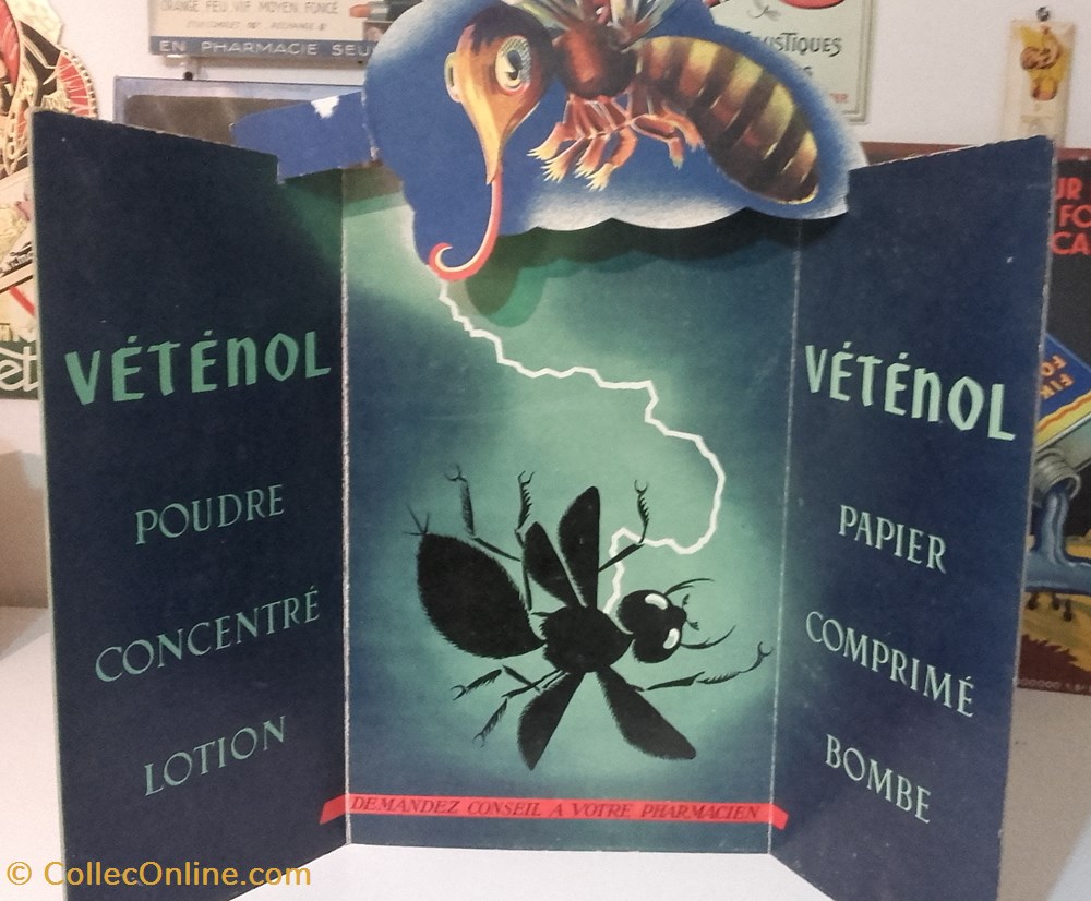 Insecticide VETENOL objets publicitaires publicite sur le lieu vente plv insecticide vetenol