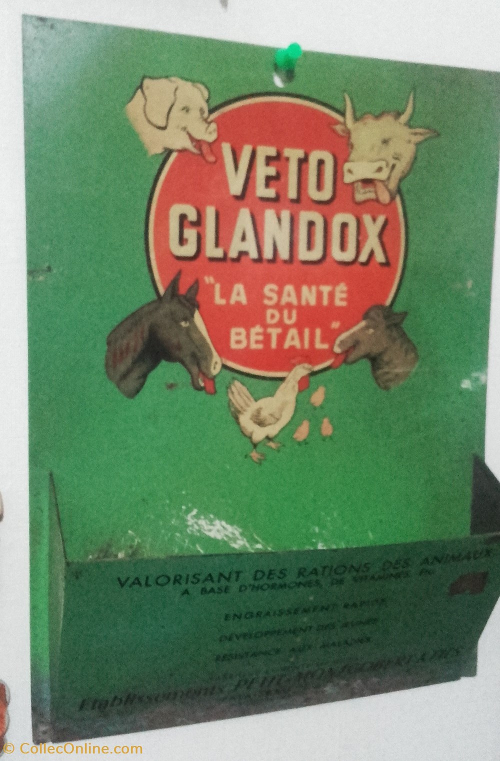Aliments pour bétail GLANDOX objets publicitaires publicite sur le lieu de vente plv aliments pour betail glandox