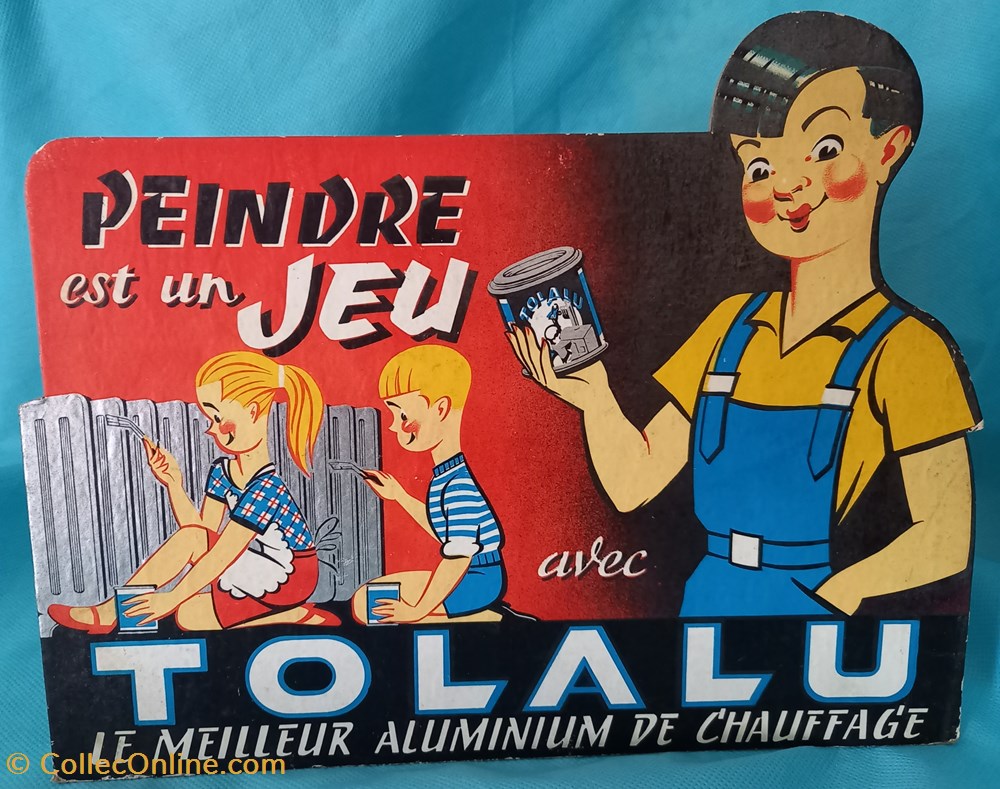 Peinture TOLALU objets publicitaires publicite sur le lieu de vente plv peinture tolalu