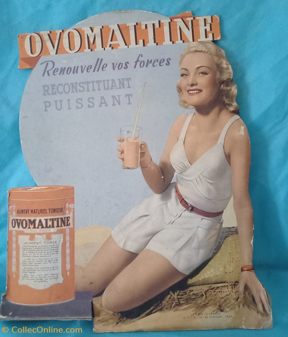 OVOMALTINE objets publicitaires publicite sur le lieu de vente plv ovomaltine