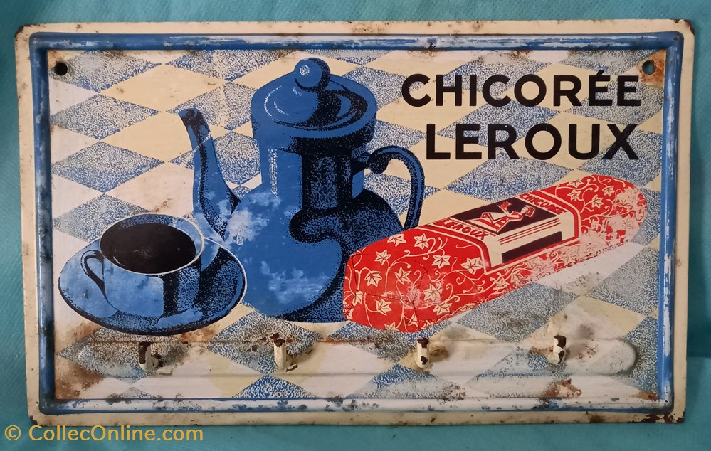 Chicorée LEROUX objets publicitaires publicite sur lieu de vente plv chicoree leroux
