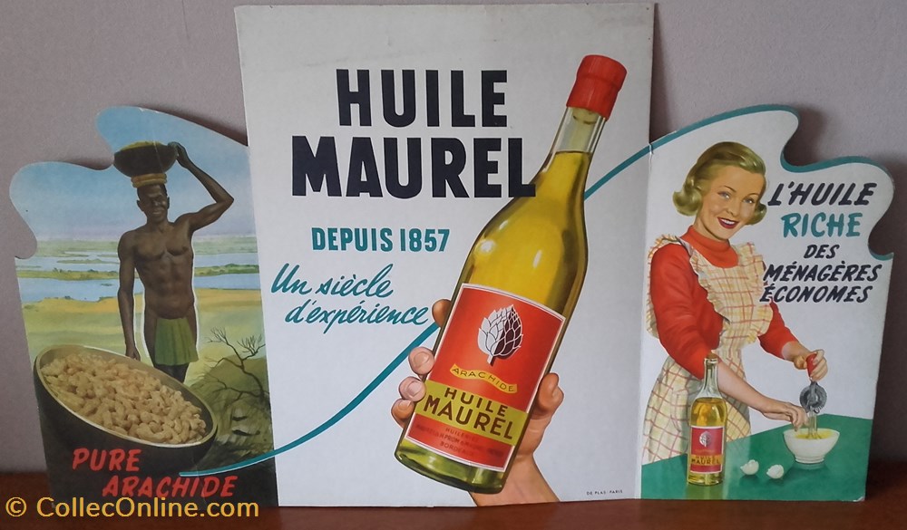 Huile MAUREL objets publicitaires publicite sur lieu de vente plv huile maurel