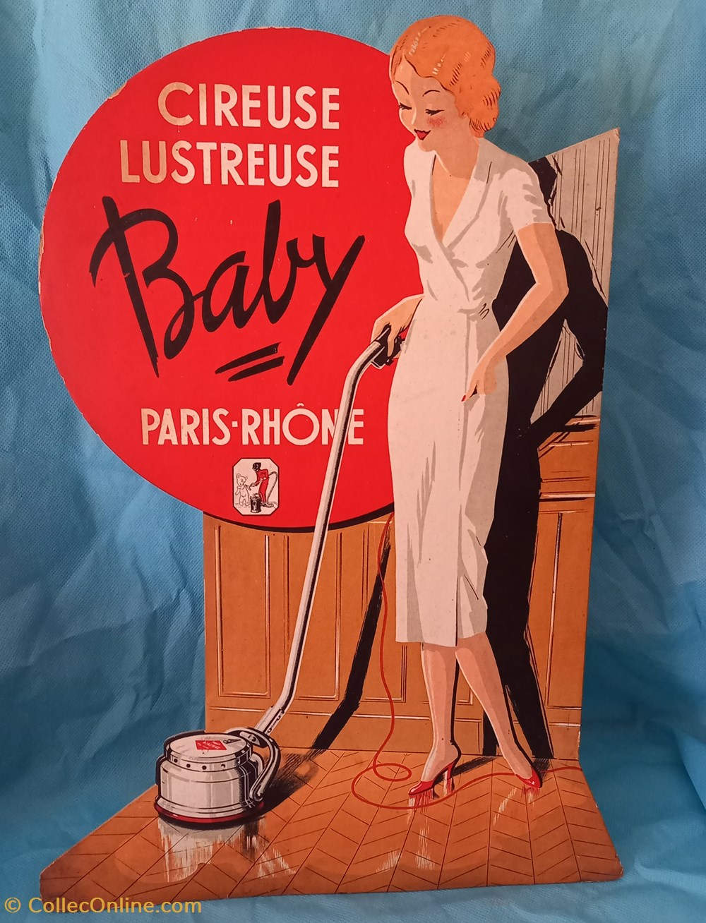 Cireuse PARIS-RHONE objets publicitaires publicite sur le lieu de vente plv cireuse paris rhone