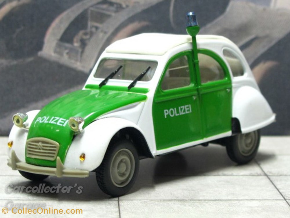 2CV Police Allemande 2 modeles reduits 2cv police allemande