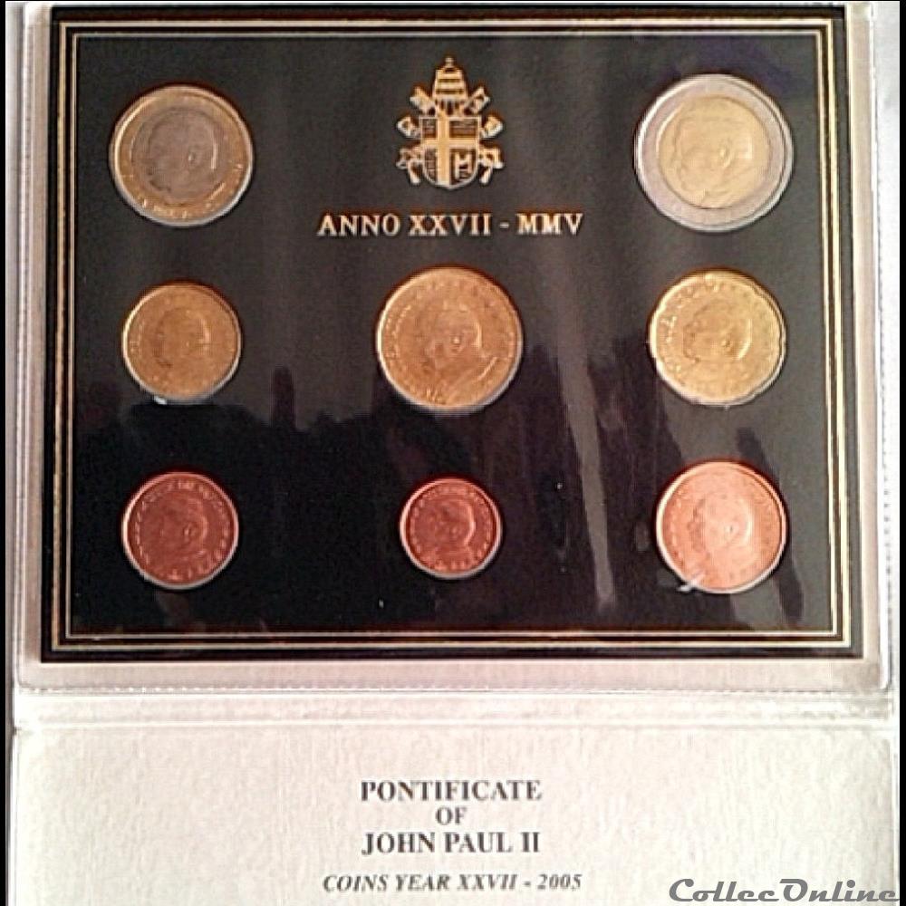 LVA-AK1 2005 : Série Vatican monnaie euro lva ak1 2005 serie vatican