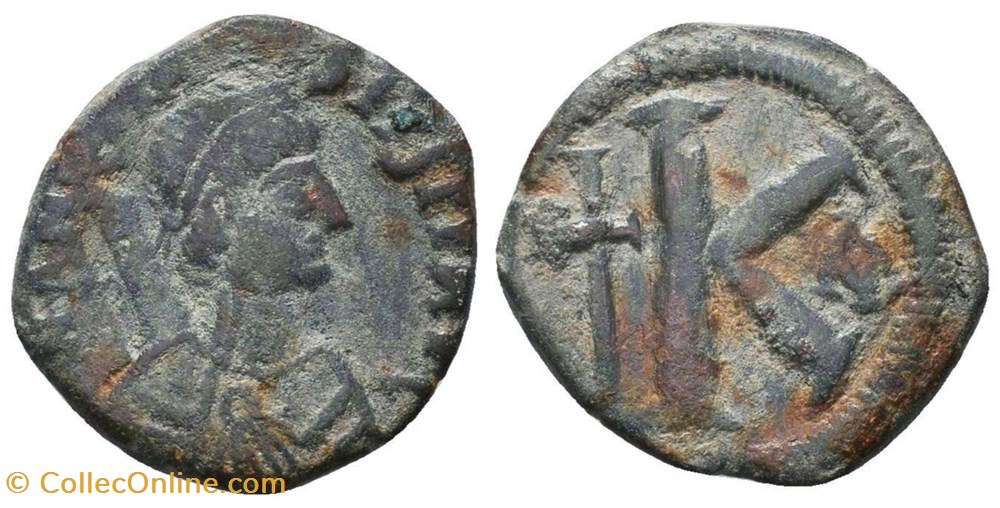 Anastasius I 491-518 AD AE Half Follis (Large Module) Constantinople mint coins byzantine empire to anastasius i 491 518 ad ae half follis large module constantinople mint