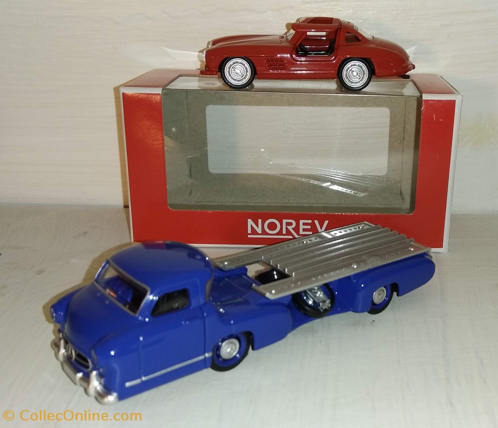 Norev Mercedes renntransporter + 300 sl modeles reduits voitures norev mercedes renntransporter 300 sl